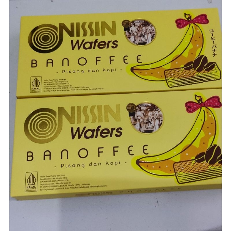 

Nissin Wafers Banoffe Wafer Rasa Pisang dan Kopi 137gram