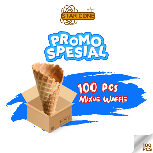 

PAKET STARCONE 100 Pcs Sugar Cone Mixue Clasic Waffle Eskrim