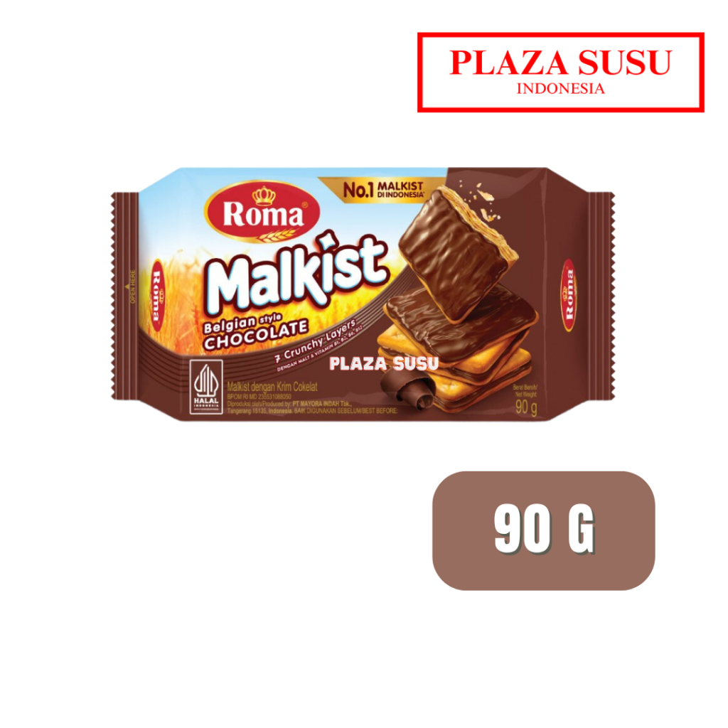 

ROMA MALKIST CHOCOLATE 90 G BISCUIT ROMA BISKUIT CRUNCHY LAYER ROTI KERING