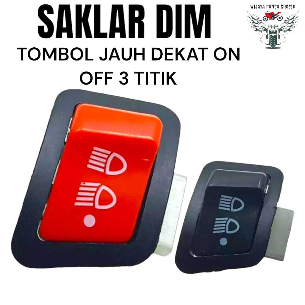 SAKLAR DIM TOMBOL MERAH DAN HITAM VIETNAM ON OFF JAUH DEKAT LAMPU UNIVERSAL WJY555