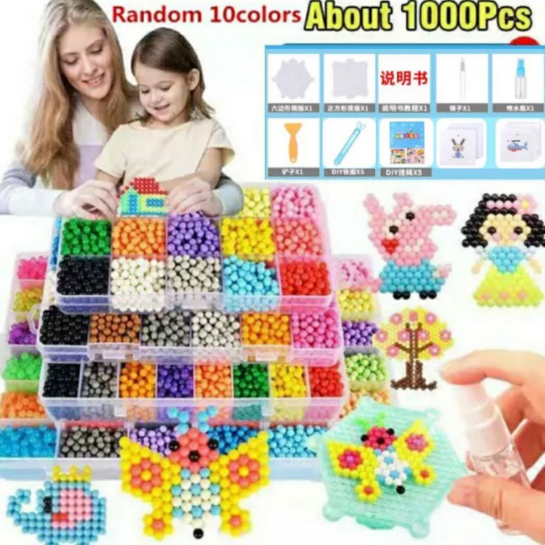 1 pcs Mainan beads Refill 1 warna Transparan  Magic Beads  Diy u W8W2