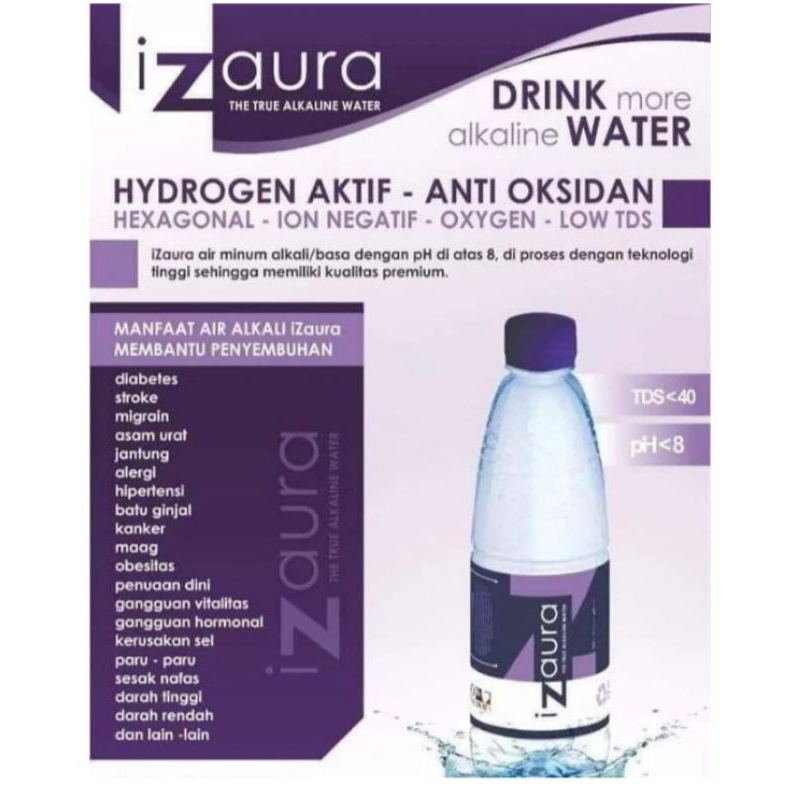 

air alkaline izaura ecer 600 ml/botol