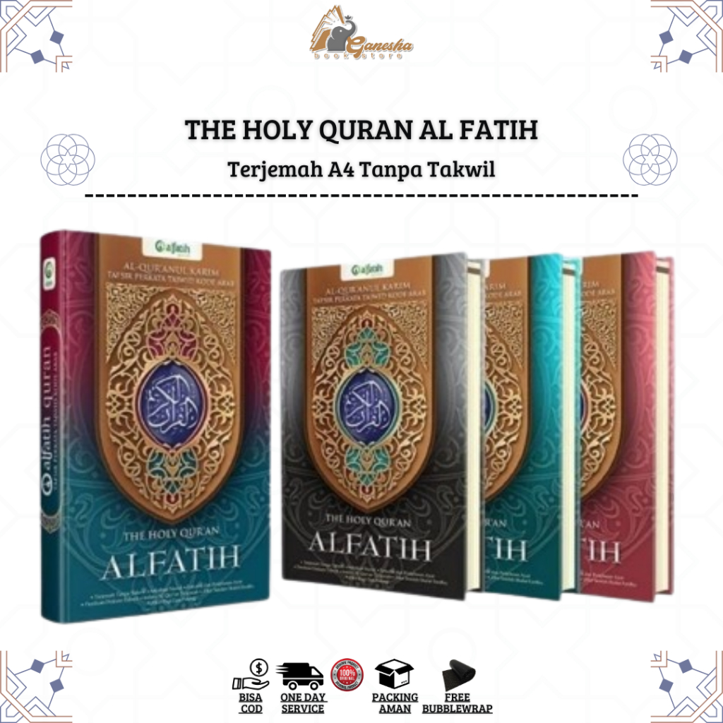 Al-Quran Al-Fatih - The Holy Quran Al Fatih A5 HC Terjemah Tanpa Takwil