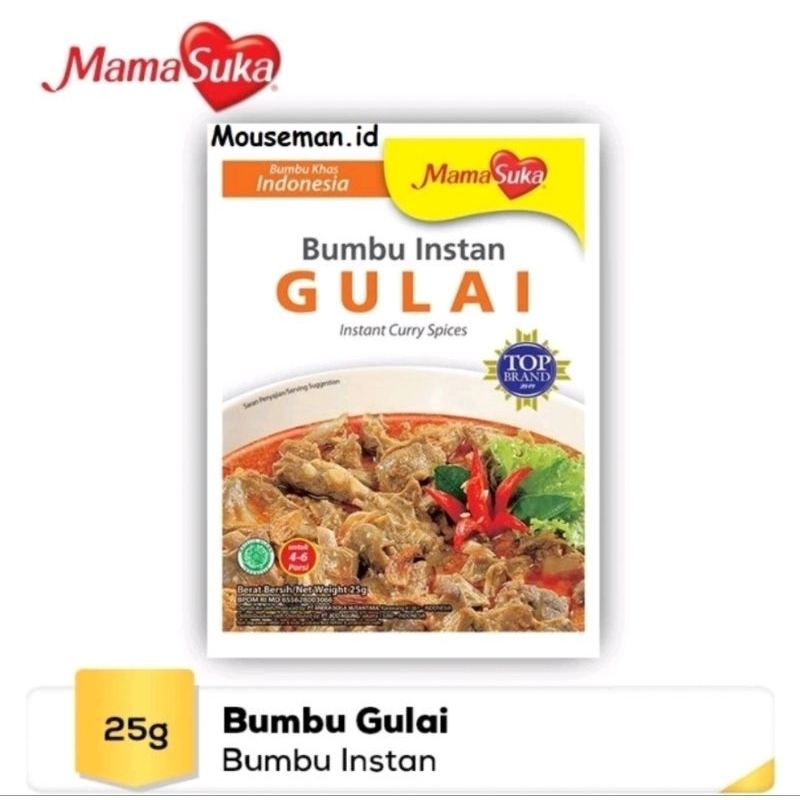 

MAMASUKA - Bumbu Khas Indonesia Bumbu Instant Gulai / Instant Curry Spices Mama suka 25 gram