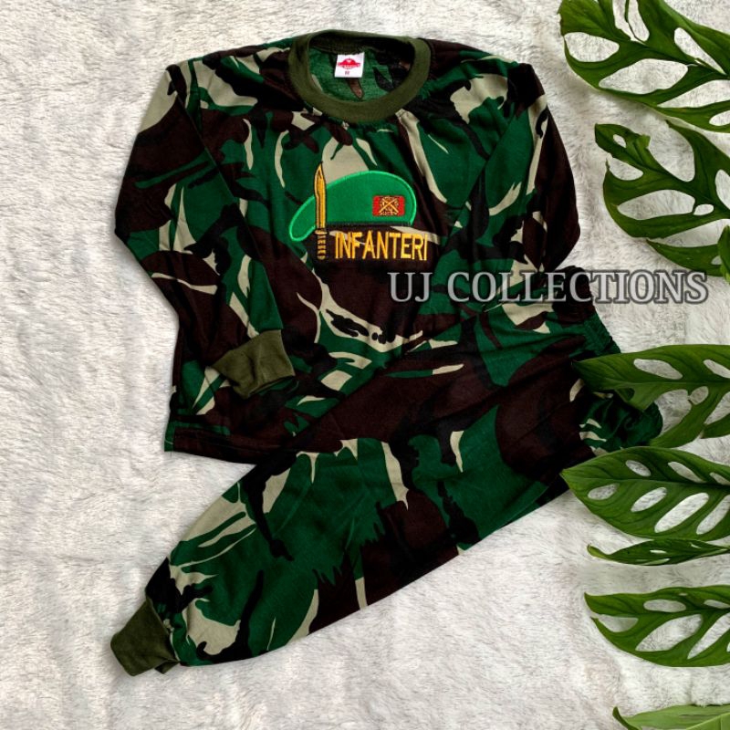 Setelan kaos anak tentara tangan panjang loreng malvinas - Baju setelan tentara anak laki laki dan p
