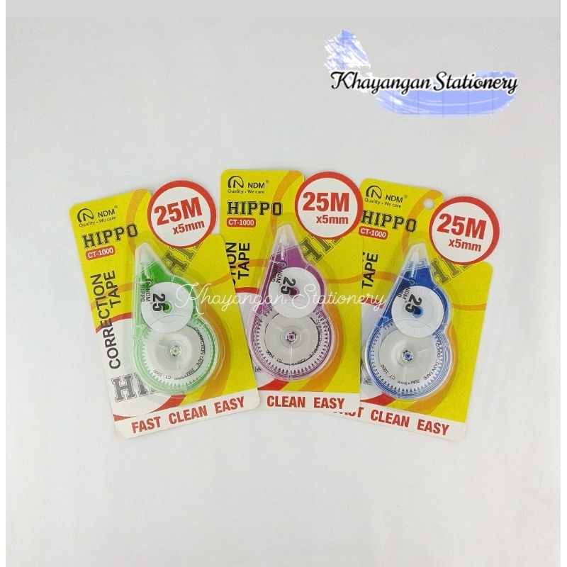 

CORRECTION TAPE 25m CT-1000 HIPPO NDM | Tip X 25m CT-1000 HIPPO