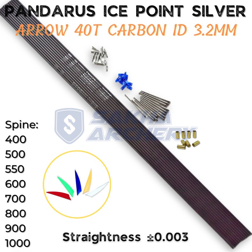 HARGA BERSAHABAT Arrow Pandarus Ice Point Silver Straightness 3 Arrow 4T Carbon