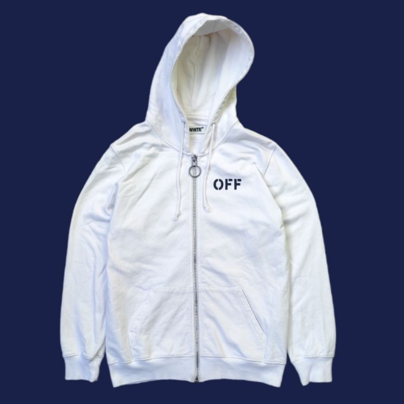 Off White Zip Hoodie