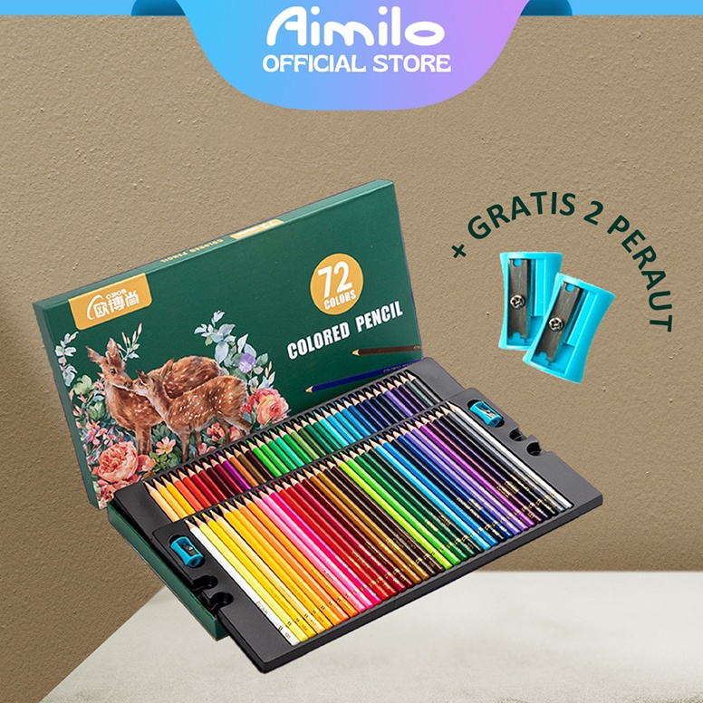 

READY Aimilo High Grade Oil Pencil Color Pensil Warna Minyak 487212 Warna KODE K9W4