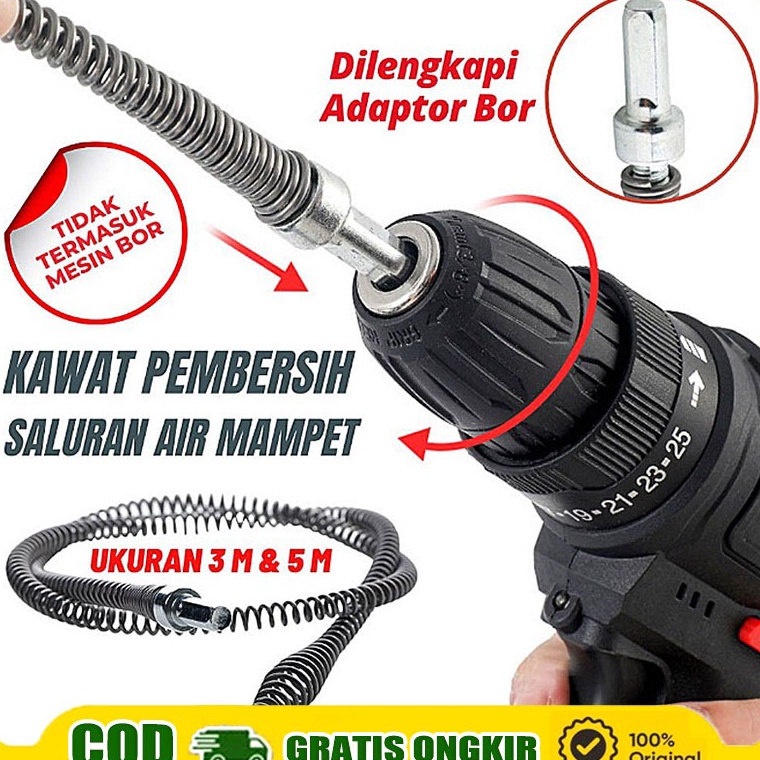 New Deal Pipe Cleaner Stag Pembersih Saluran Pipa Mampet Sumbat Tersumbat Drain Pipe Cleaner Manual 