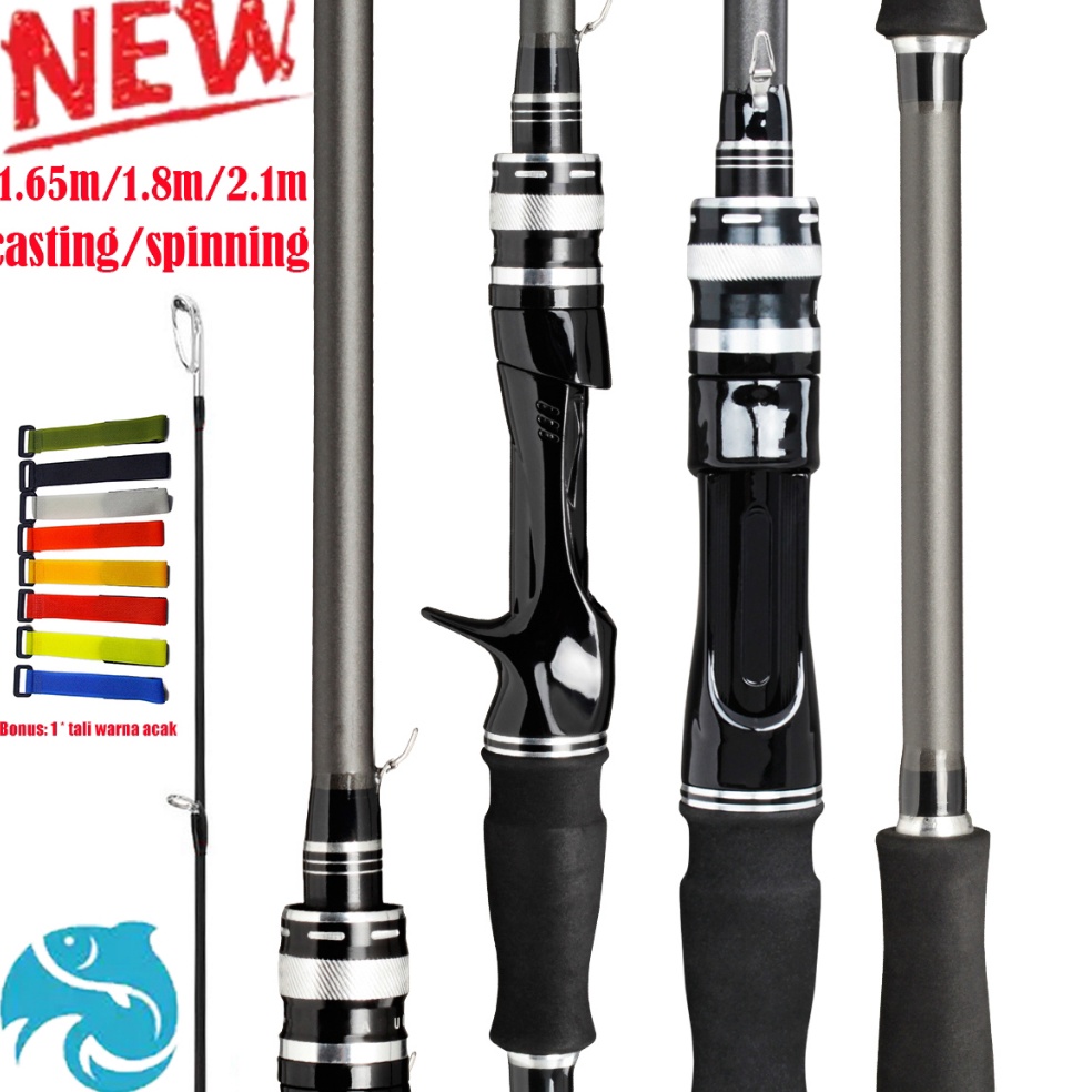 MURAH MERIAH joran pancing 2 bagian spinningcasting 165m18m21m MML joran Joran Pancing Carbon Sutet 