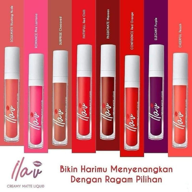 (TERMURAH) Bibir mempesona Lipstik ILAV LIPSMATE / Lipstik Ringan Lembut /Bibir lebih indah/Varian w