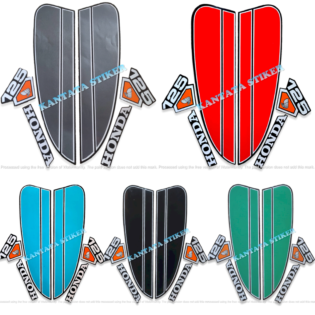 STIKER STRIPING LIS LES BODY MOTOR HONDA CB 125 1974 1975 STRIPING MOTOR CB125 OLD STANDAR FULL SET