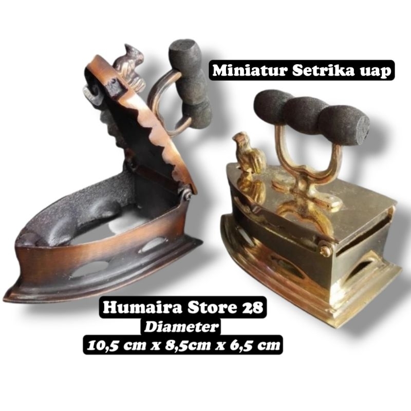 Miniatur Setrika Arang Kuno Jadul Kuningan Asli Hiasan Rumah Antik  Brass