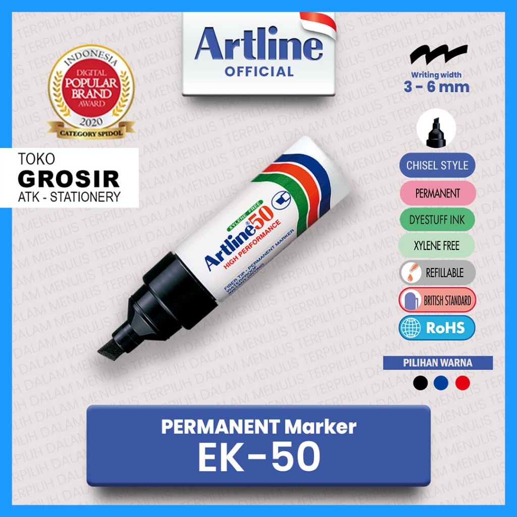 

GROSIR Spidol Permanen Artline EK-50