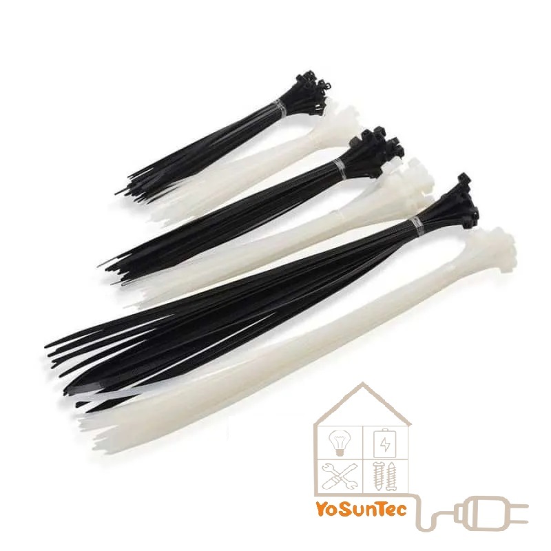 

Kabel Ties Hitam Putih cable tis 10cm 15cm 20cm 25cm 30cm 1 PAK ISI 100 Garfiell