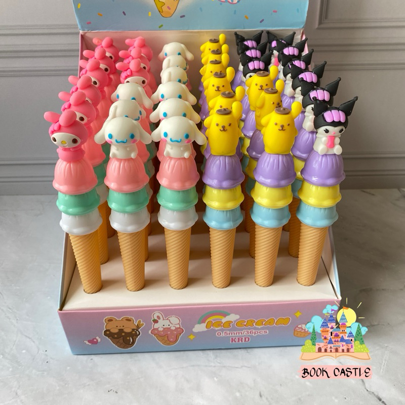 

Pulpen ice cream sanrio kuromi melody cinamoroll pompompurin