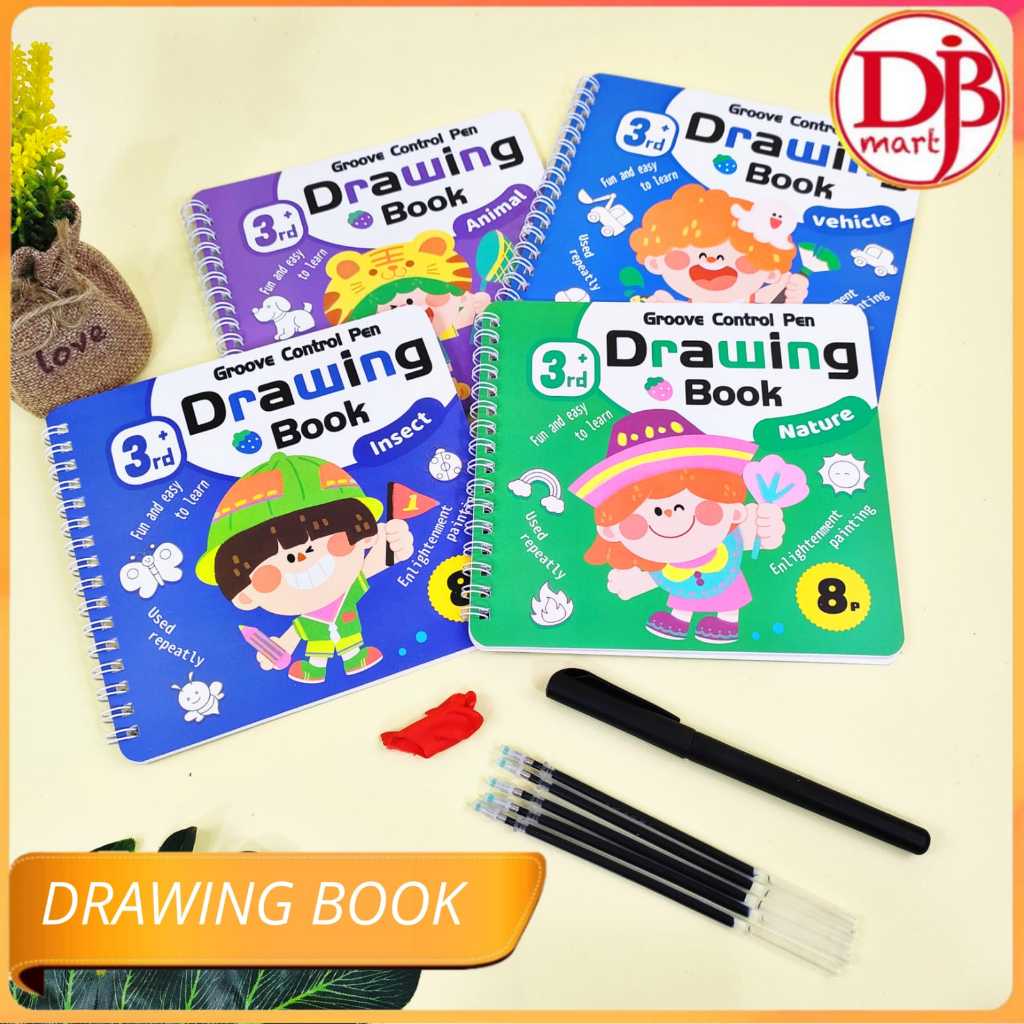 

DJB - Drawing Book Set Isi 4pcs / Buku Gambar Mewarnai Anak