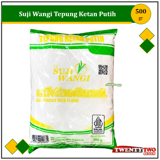 

Suji Wangi Tepung Ketan Putih Thailand Glutinous Rice Flour 500 gr