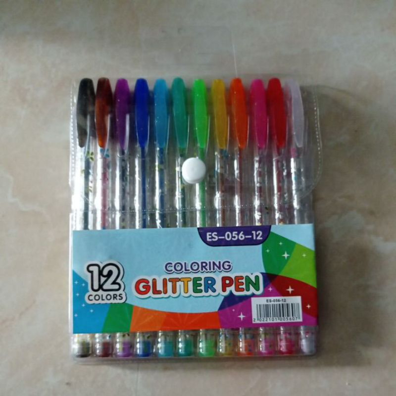 

pulpen 12 colors glitter pen warna warni
