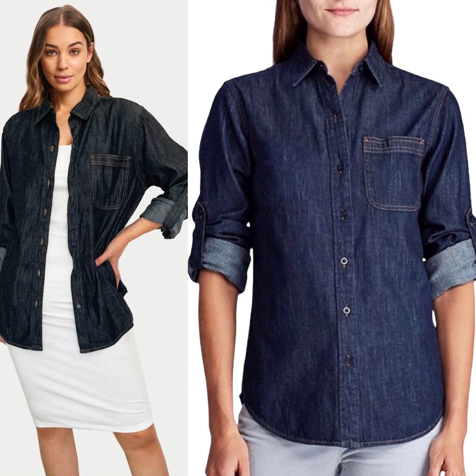 ART Q53T Isuga Jeans dark denim button roll sleeve shirt