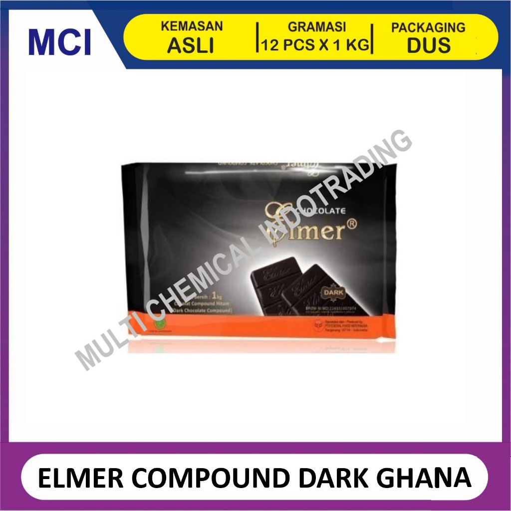 

ELMER GHANA DARK CHOCOLATE COMPOUND COKLAT BATANG 1 KG - 1 DUS 12 PCS
