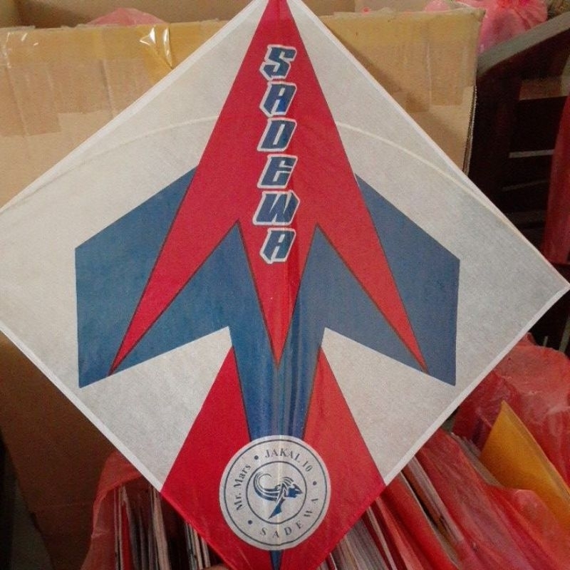 layangan sukhoi super lilit, 2 warna sablon