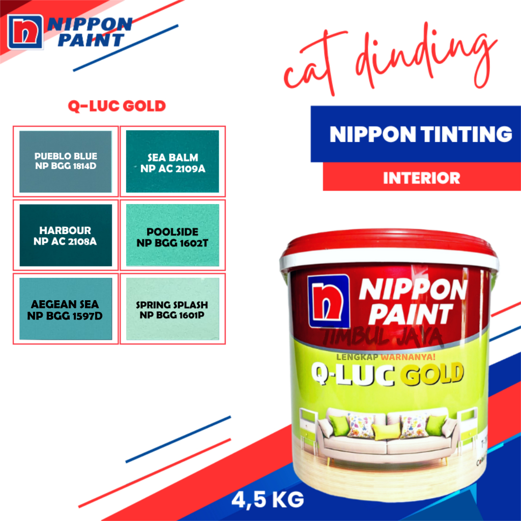 Cat Tembok NIPPON QLUC GOLD 4,5Kg TOSKA / qluc nippon paint / cat qluq / cat tembok qilux cat qilux 