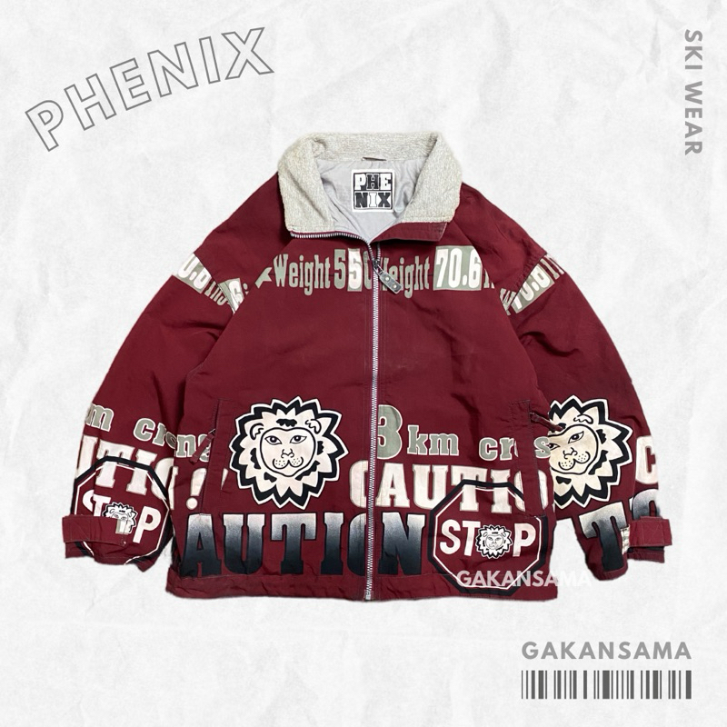 JAKET VINTAGE PHENIX LION FULLPRINT