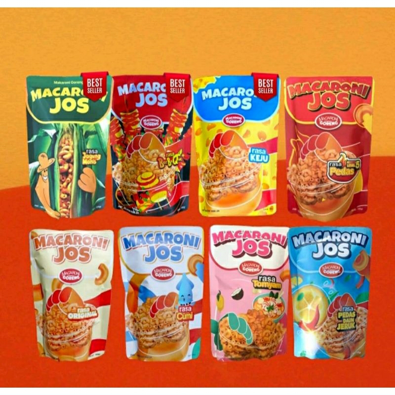 

Snack makaroni goreng aneka rasa kemasan premium 100gr by macaroni jos