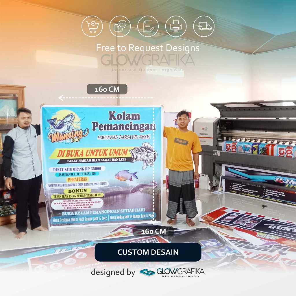 Banner Spanduk Kolam Pemancingan Custom A