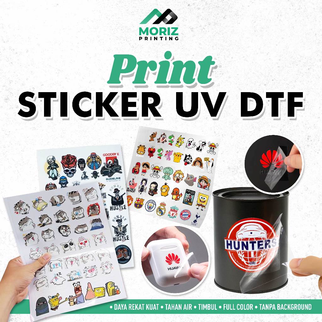 

Print Stiker UV DTF A3 | Decal Kering | Stiker UV DTF Custom