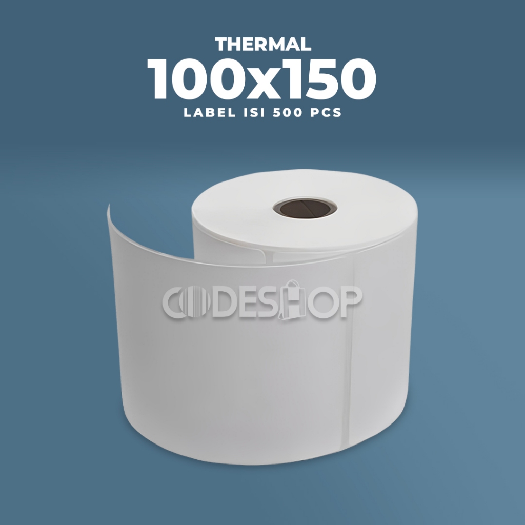 

Label Thermal 100x150 mm 1 Line Core 1 inch isi 500 Pcs Stiker