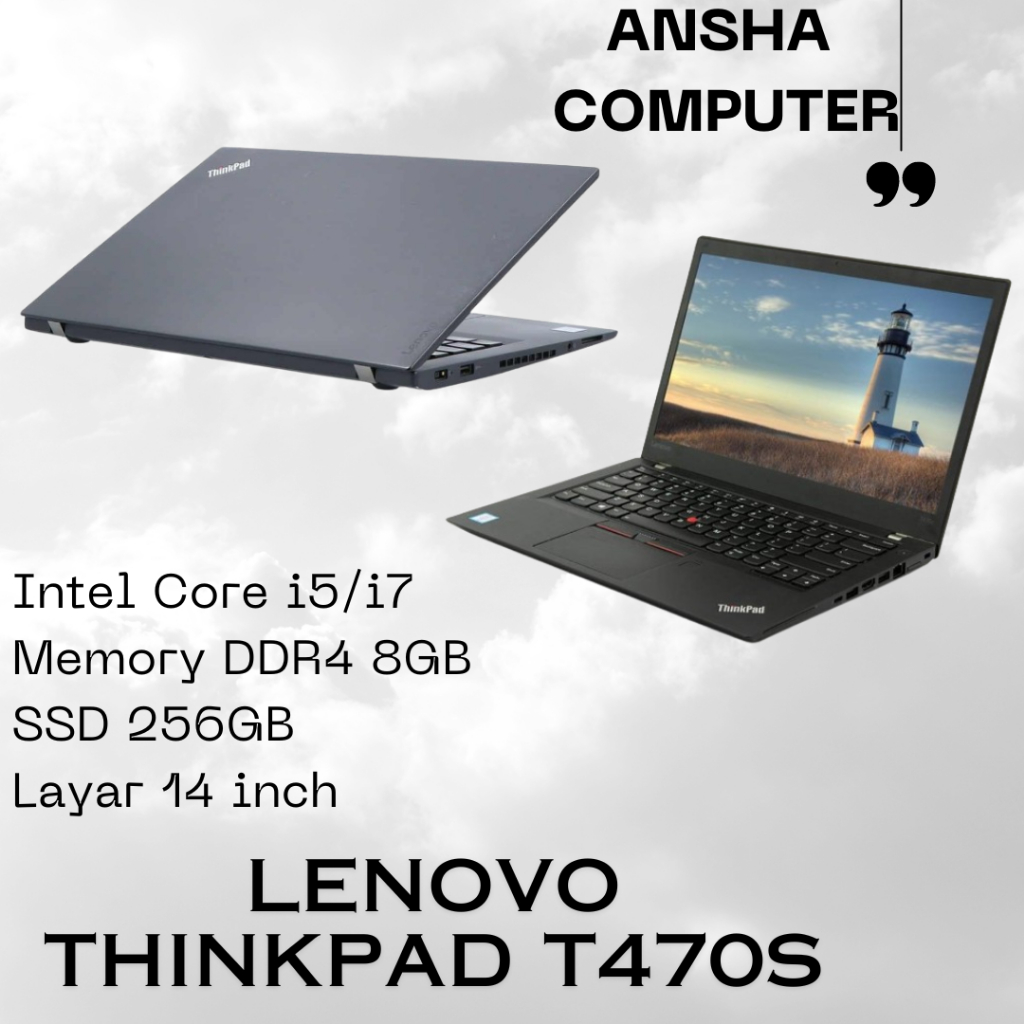 Laptop Lenovo Thinkpad T470s Core i5 / i7 Ram 8gb SSD 256gb / i5 gen 6 i7 gen 7
