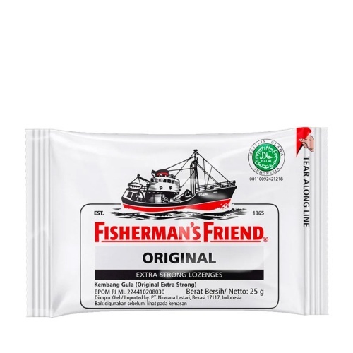 

Permen penyegar mulut dan tenggorokan Fishermans Friend Permen Original 25 gr