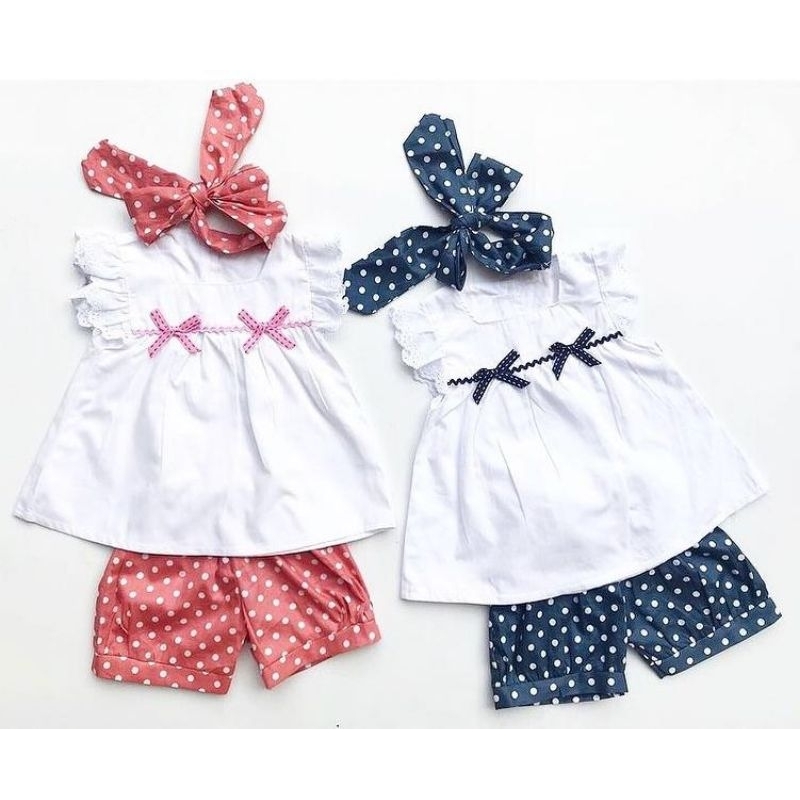 Setelan bayi perempuan baby doll,setelan anak perempuan,celana bayi perempuan,setelan baju bayi cewe
