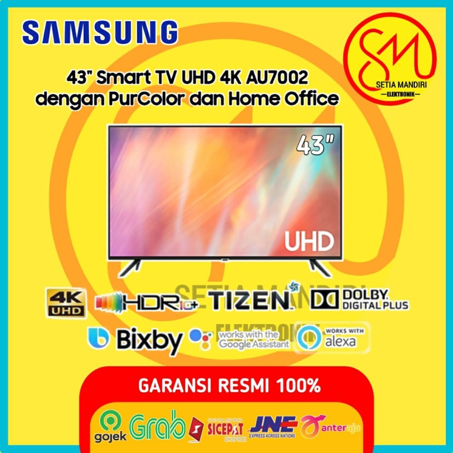 SAMSUNG 43AU7002 Smart TV LED 43 Inch 4K UHD HDR Dolby Audio DVB-T2