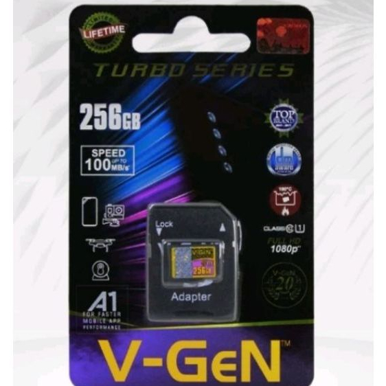 MICRO SD V-GeN Turbo Class 10  128GB 64GB 32GB 16GB 8GB Memory Card Vgen 256GB 128GB 64GB 32GB 16GB 