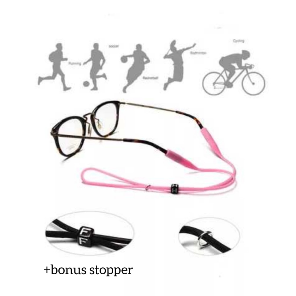 Tali Silikon Penahan Kacamata Strape Sport Strap Olahraga Silikon elastis Anti Slip Best Seller