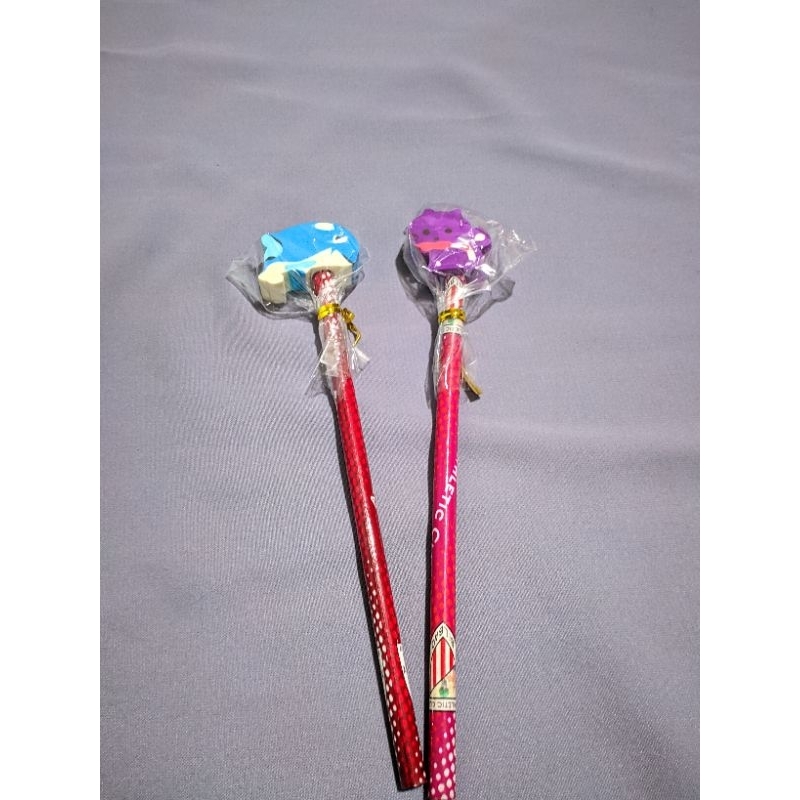 

pensil karakter || pensil set penghapus || pensil lucu || penghapus lucu || penghapus karakter