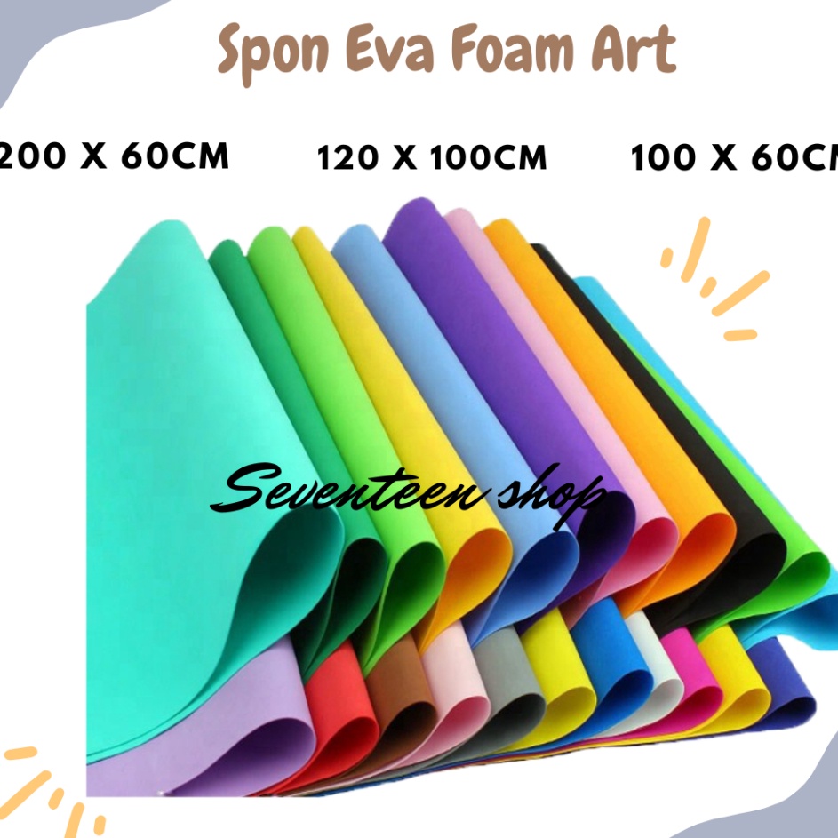 Ready Stok Spons eva Busa Ati 2mm warna Kerajinan  Eva spon  Eva foam