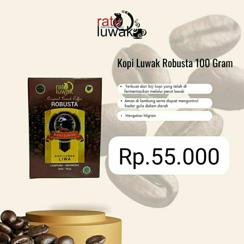 

Kopi Luwak Robusta 100g