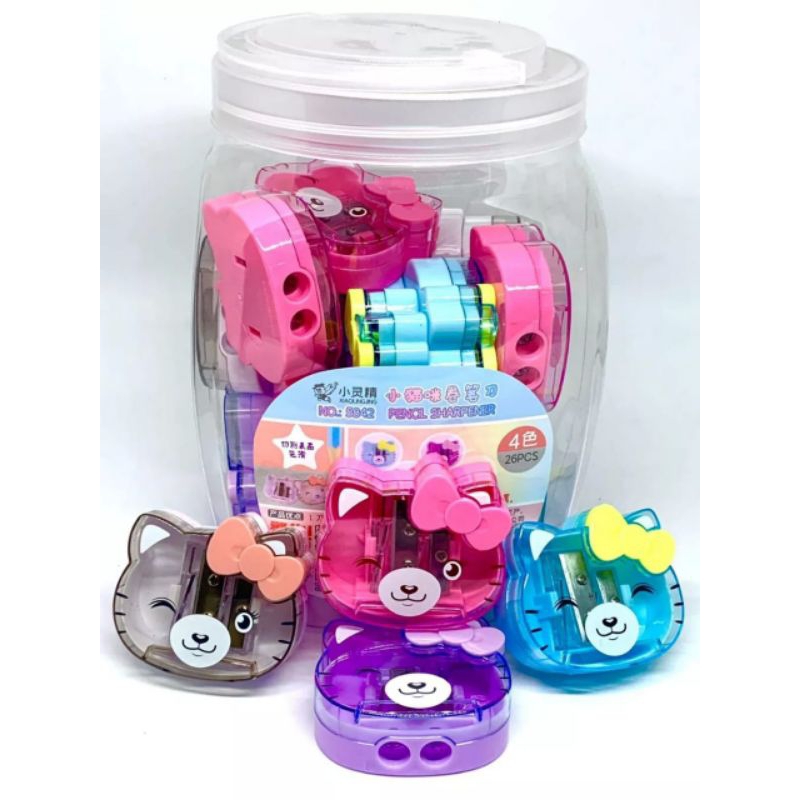 

Rautan Pensil Kartun Fancy / Serutan Motif Lucu Dengan Bilah Spiral Baja Tajam
