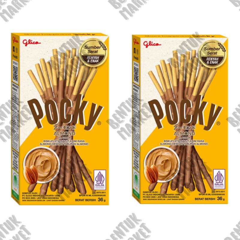 

POCKY Biskuit Stick Almond 36gr / Cemilan Instan