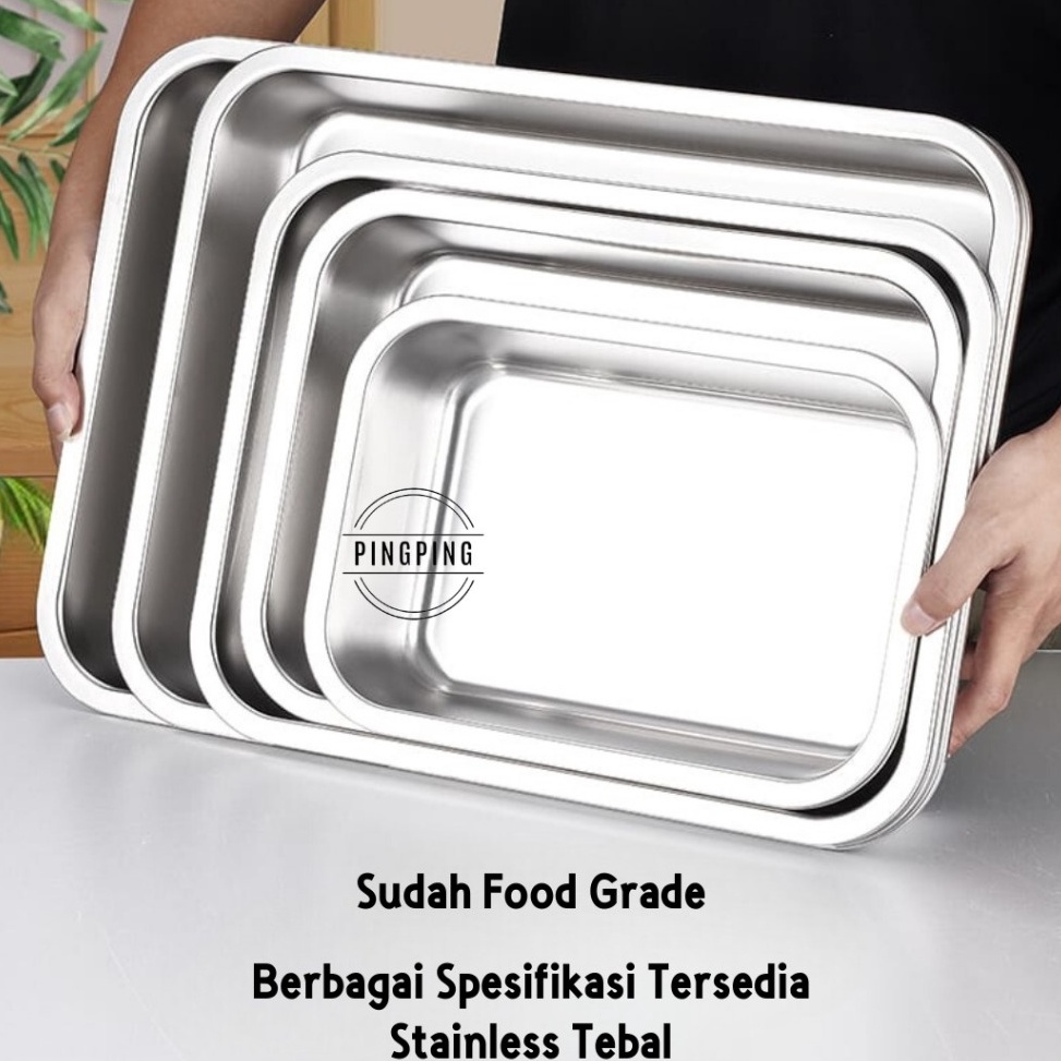 Termurah Nampan Stainless Steel  Nampan Baki Stainless Steel  Nampan Kotak Stainless Steel