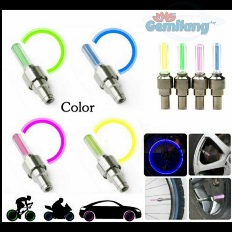 [GM] PENTIL HIAS LED SEPEDA-MOTOR-MOBIL - WARNA WARNI - LAMPU LED RODA