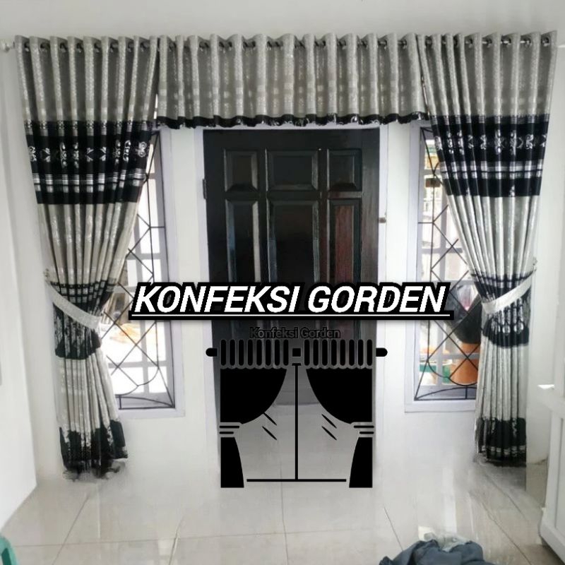Gorden Satu Set Poni Atas Pintu Lengkap Dengan Gorden Jendela Gorden Rumah Minimalis Model Terbaru