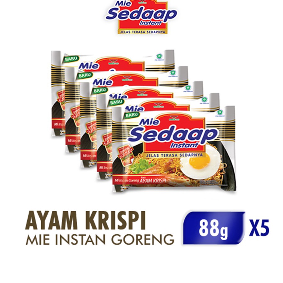 

COD NEWPRODUCT Sedaap Mie Instan Goreng Ayam Krispi Bag 88 gr x5