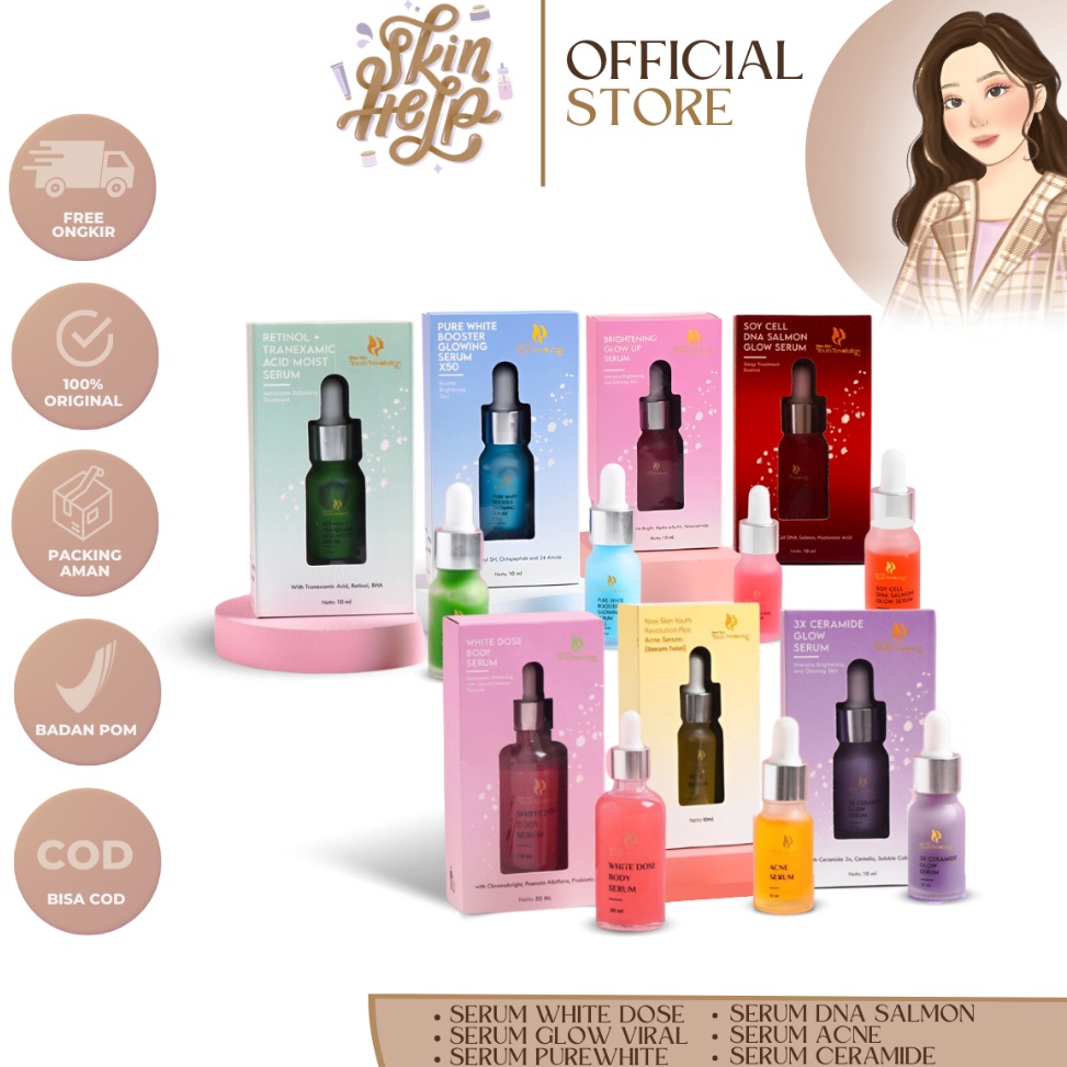 11 Brand Serum Glowing Viral  serum wajah glowing brightening with chromabright skin youth revolutio