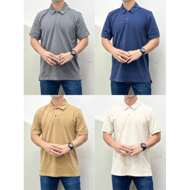 Baju Kaos Polo Kerah Summer Wash Vintage Polo Shirts
